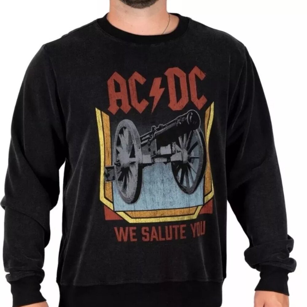 AC/DC Licensed We Salute You Graphic Sweatshirt